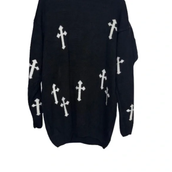 EGO Black Knitwear with White Accents - Picture 3 of 4